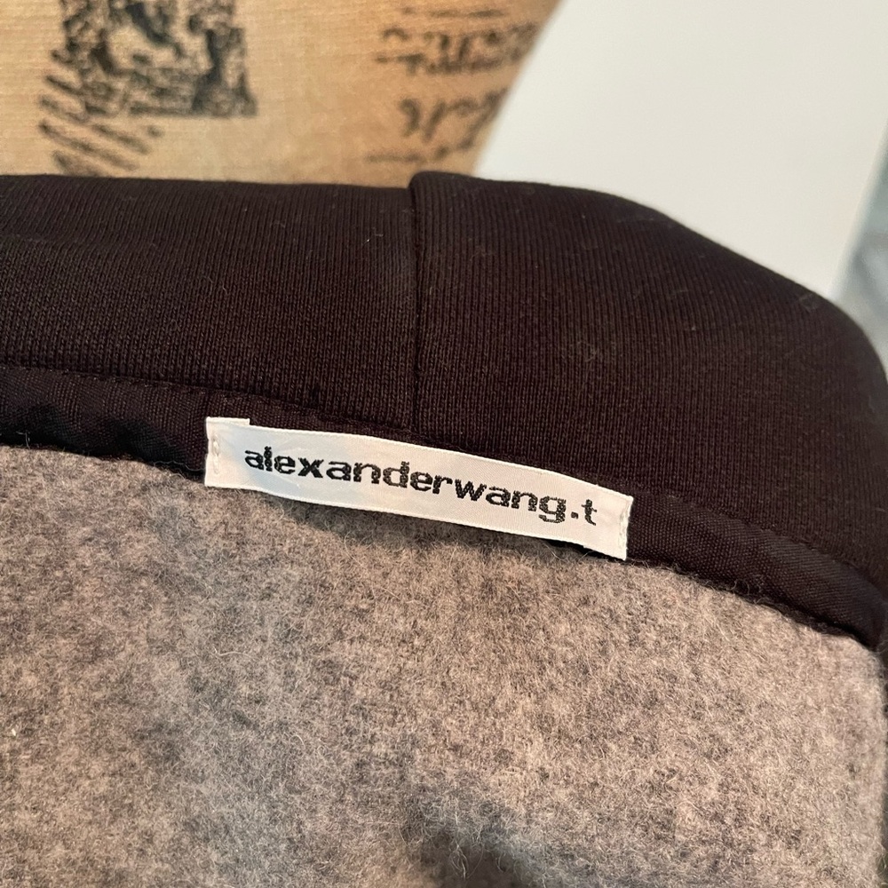 Alexander Wang Black and Gray Hooded Poncho - Picture 8 of 8